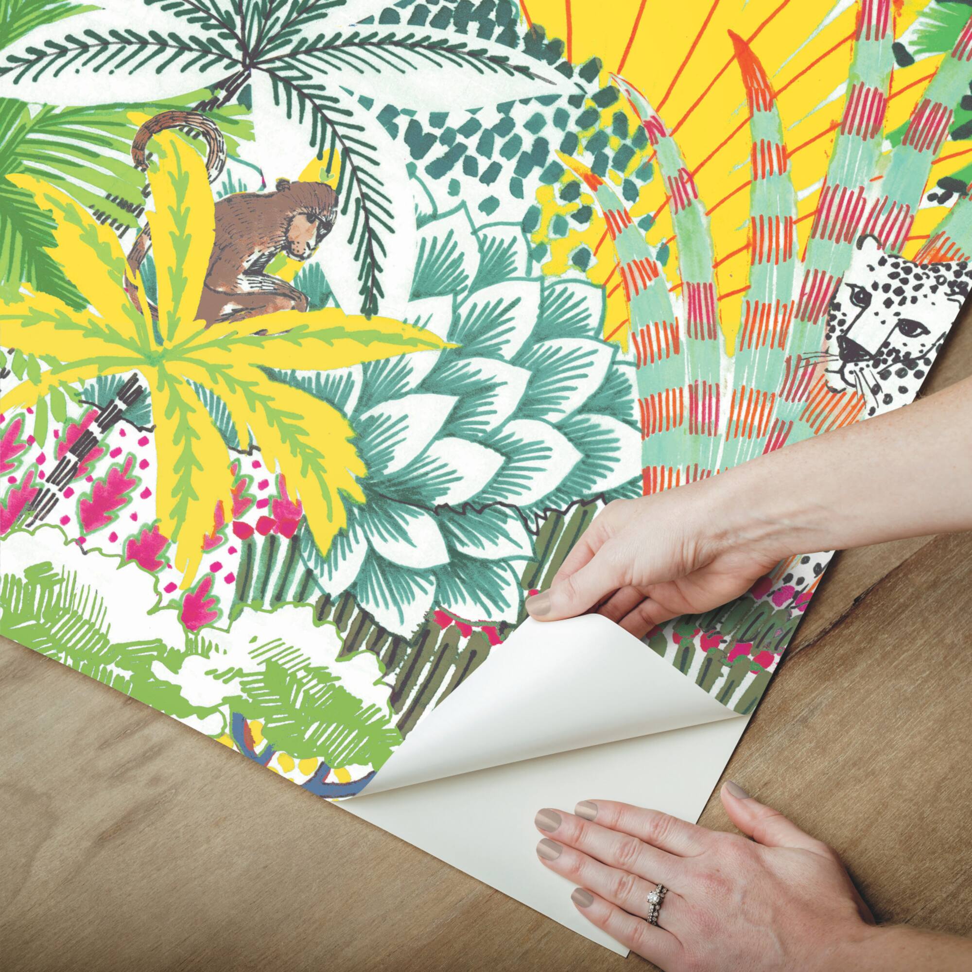 RoomMates Tamara Day Jungle Vibe Peel & Stick Wallpaper